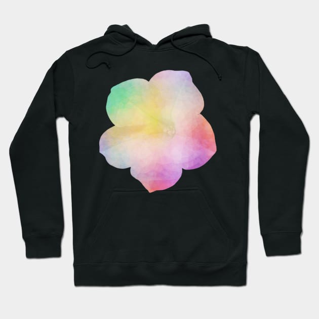 Rainbow flower...with triangles! Hoodie by Geomhectic